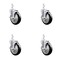 Service Caster Assure Parts 190PUBPRC4P Replacement Caster Set with Brakes, 4PK ASS-SCC-SQ20S514-PPUB-BLK-TLB-34-4 - alternate 1